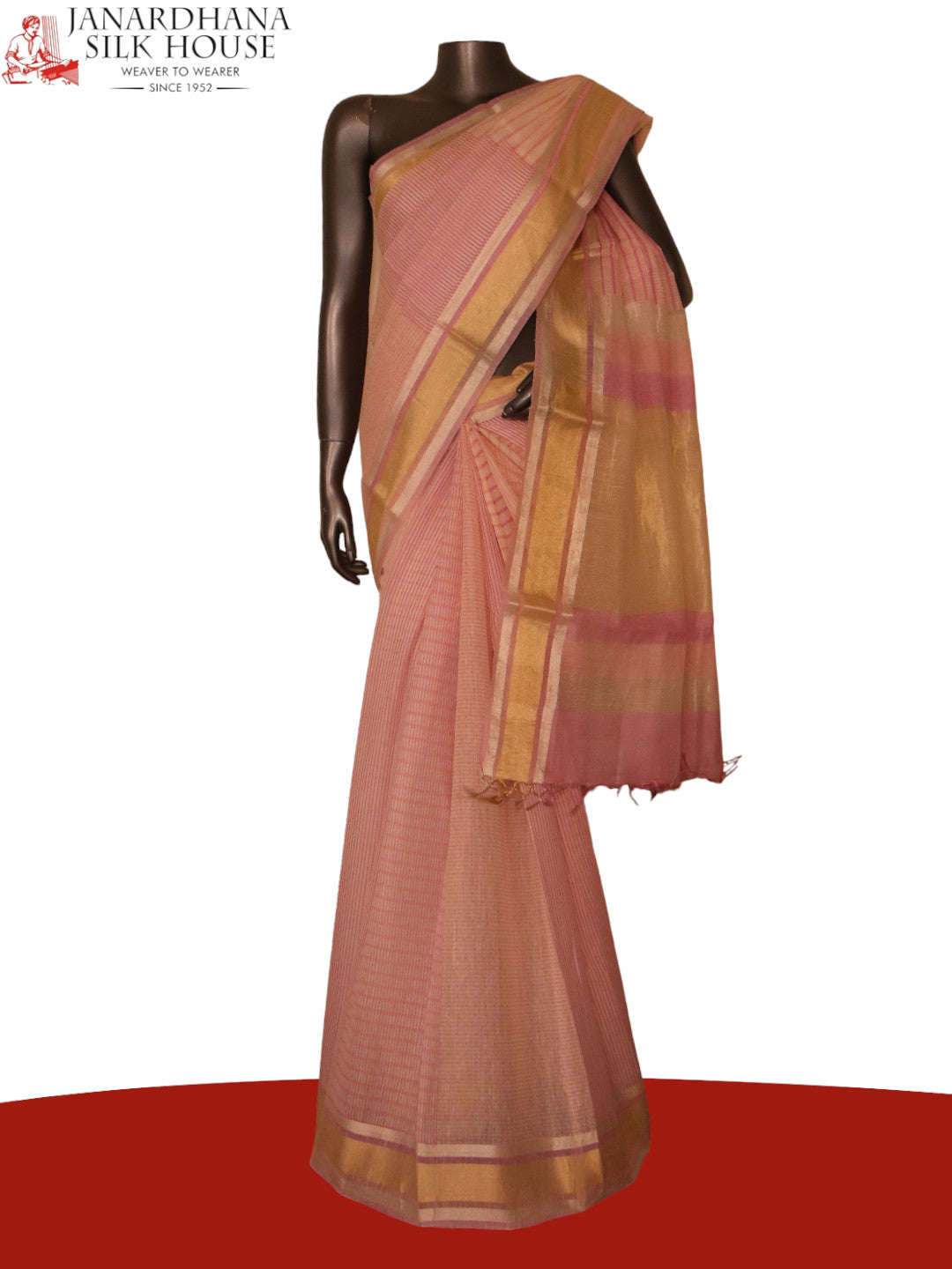 Pure Print Gold Silver Zari Soft Tussar Silk Saree AJ205567