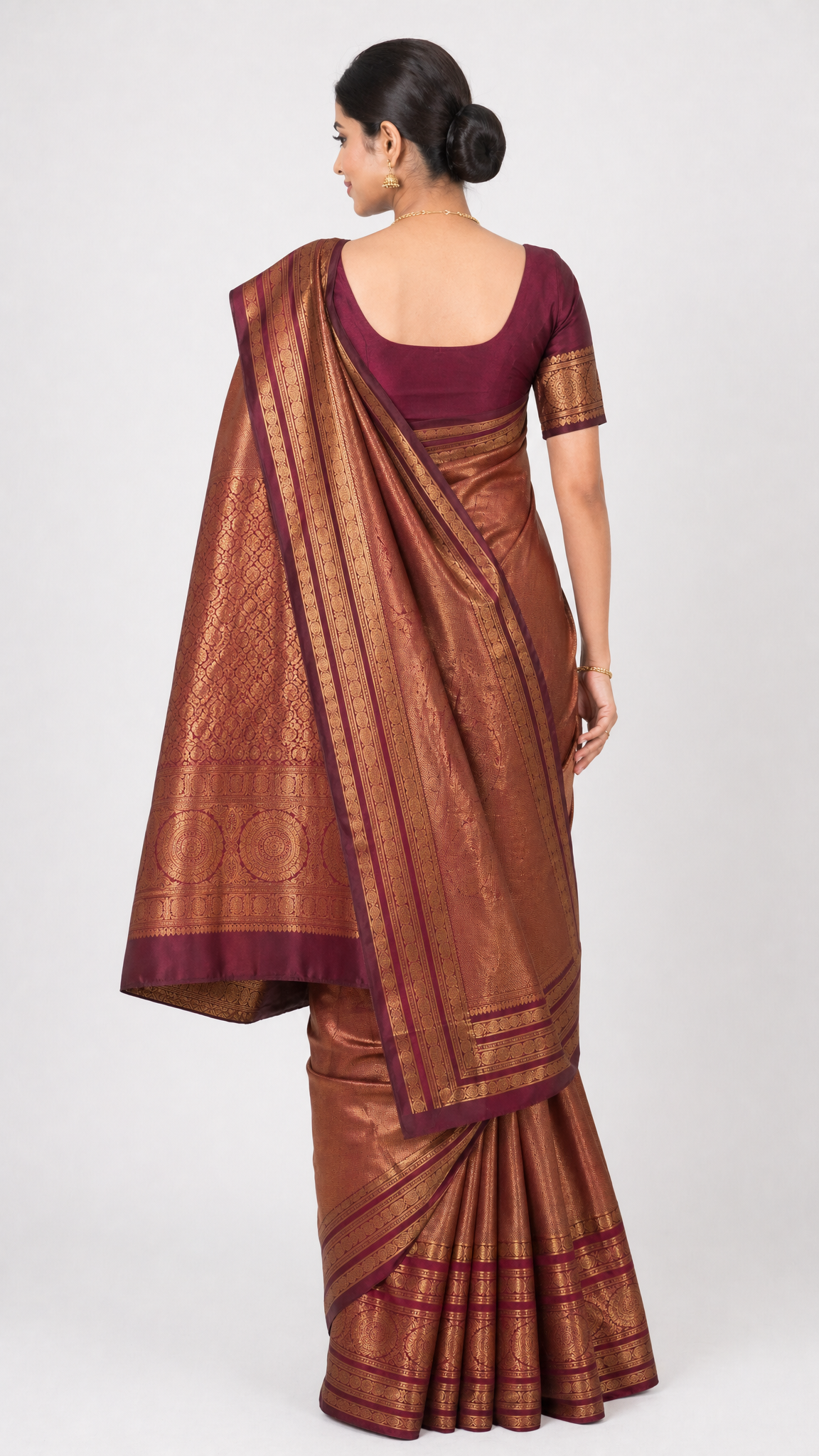 pure bridal wedding kanjeevaram silk saree al202880