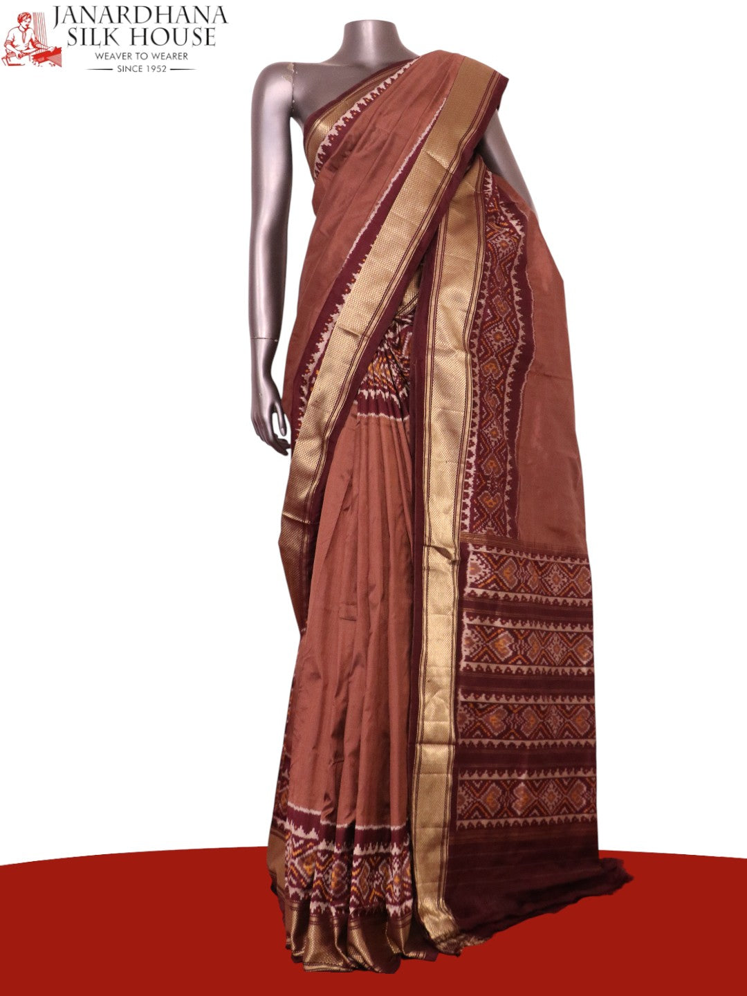 Pure Handloom Patola Ikat Silk Saree AL211719