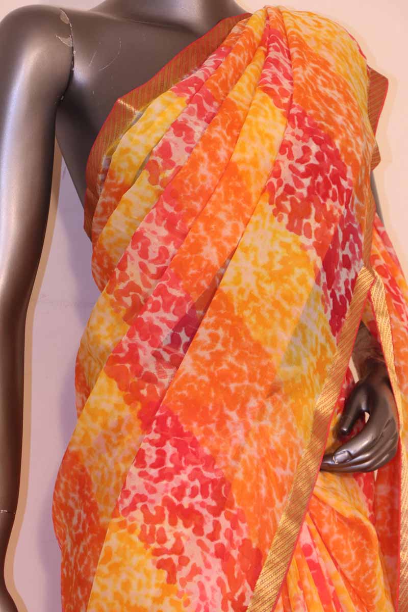 Exclusive Multicolor Pure Silk Chiffon Saree AG208231