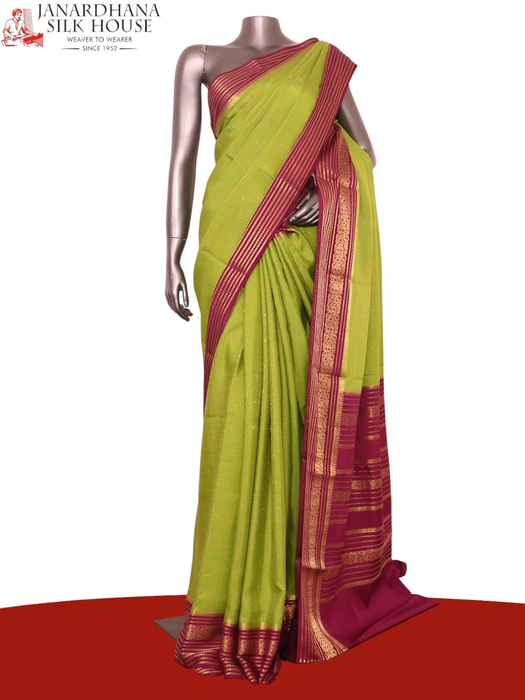 Pure Mysore Crepe Silk Saree AL211360