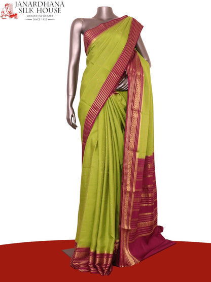 Pure Mysore Crepe Silk Saree AL211360