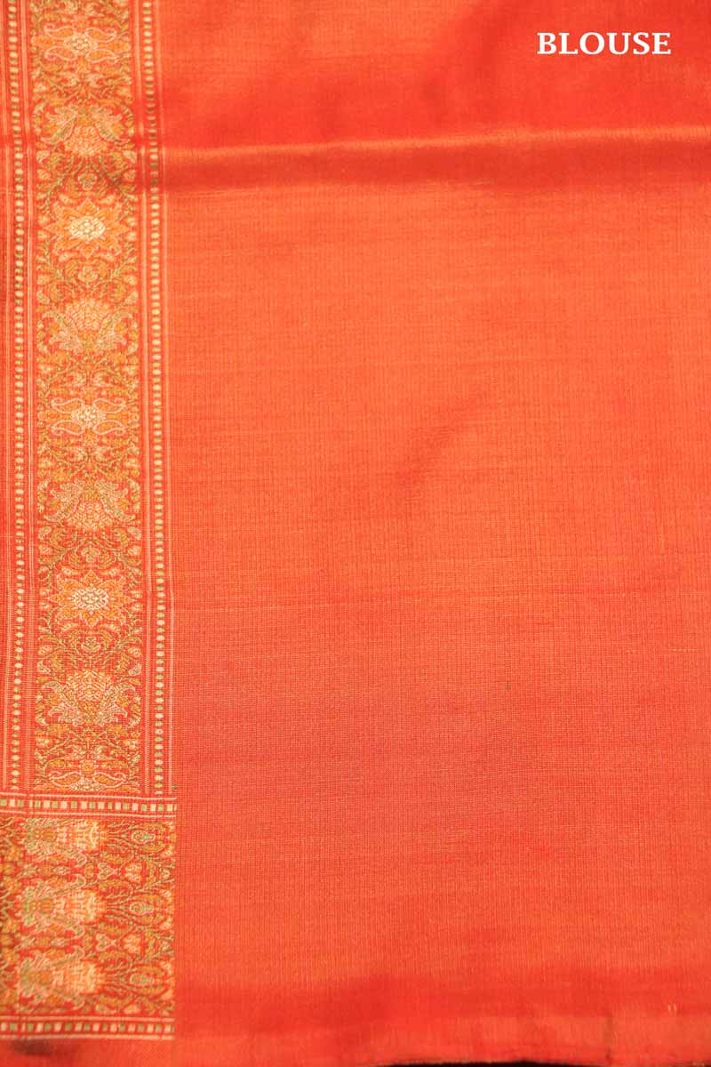 Exquisite Handloom Jamawar Tanchoi Silk Saree-Master Weaves AI207604