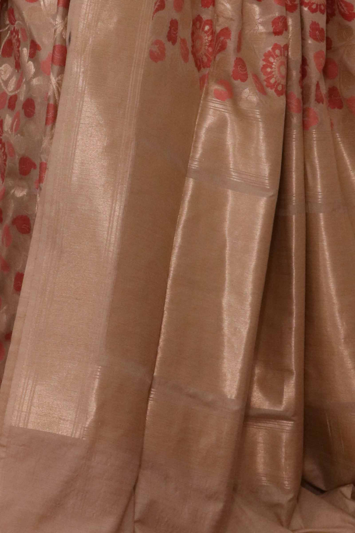 Designer Floral Handloom Tussar Silk Saree AL206530