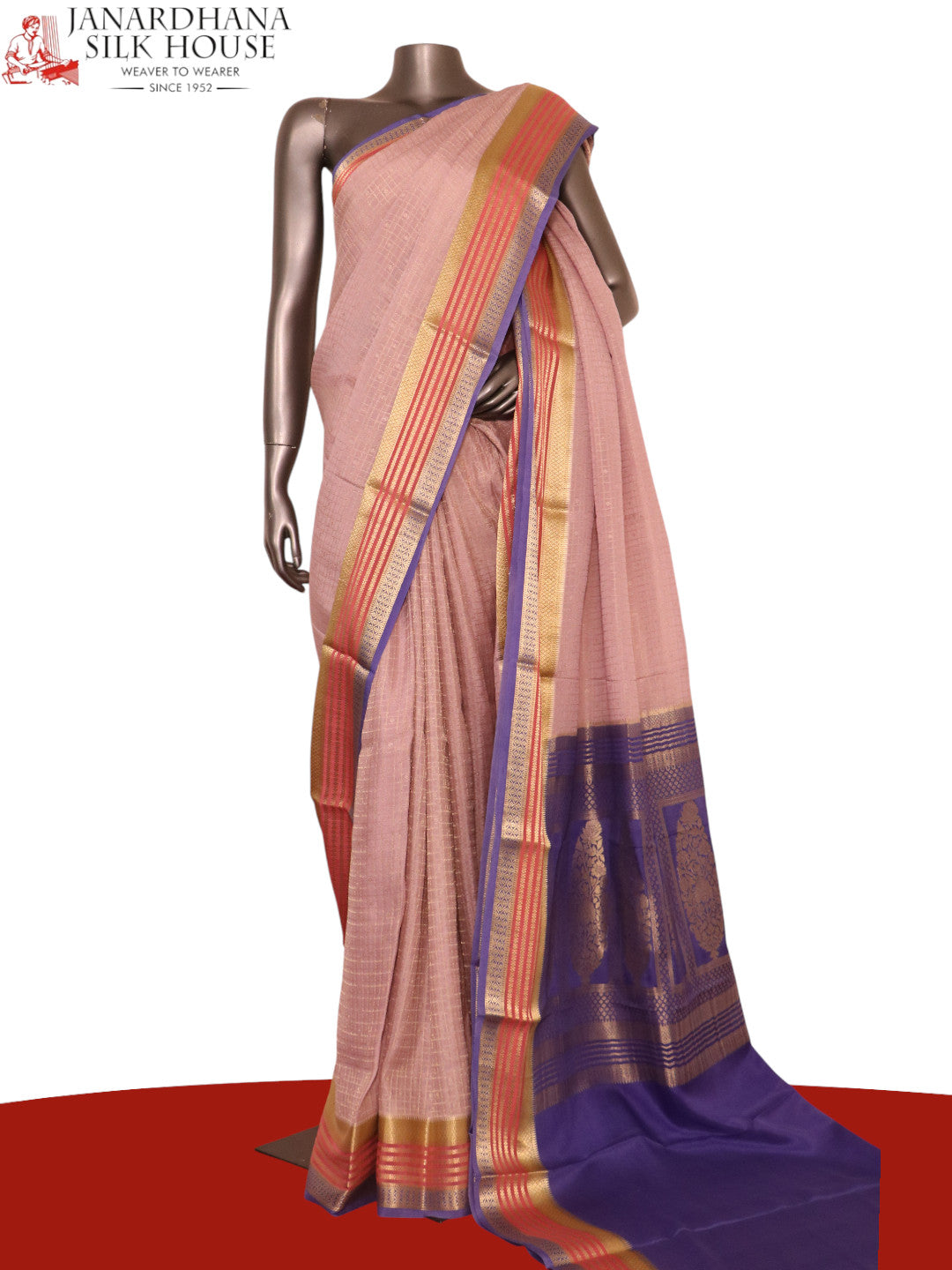 Pure Mysore Crepe Silk Saree AL200195