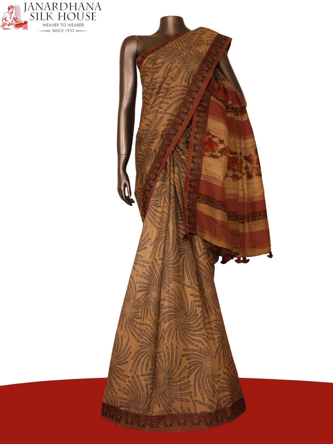 Pure Exclusive Pallu Tussar Silk Saree AJ205766
