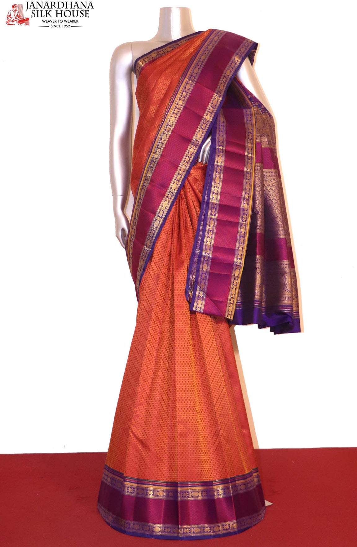 Handloom Thread Weave Kanjeevaram Silk Saree AI205179