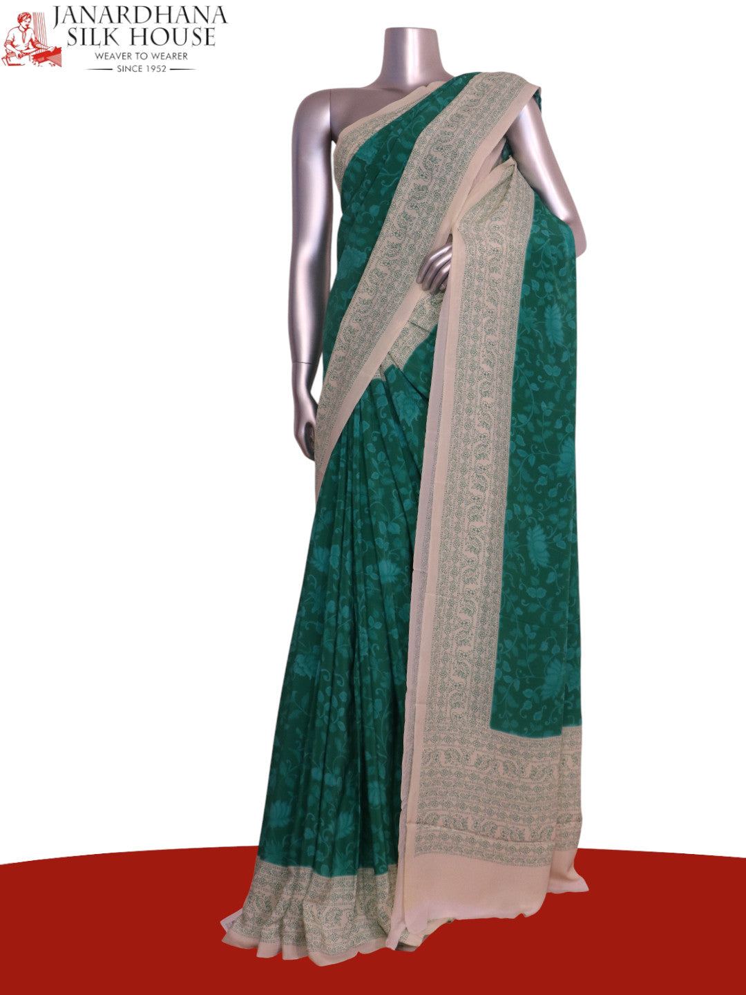 Floral  Pure Crepe Silk Saree AL202191
