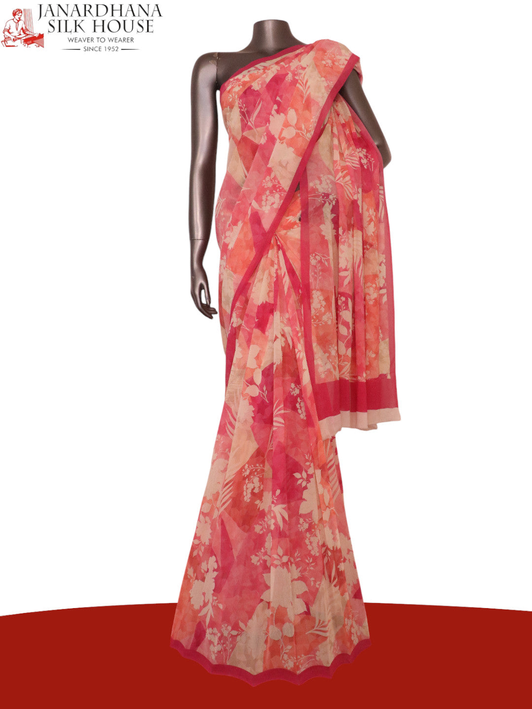 Designer Exclusive Floral Pure Georgette Silk Saree AK210950