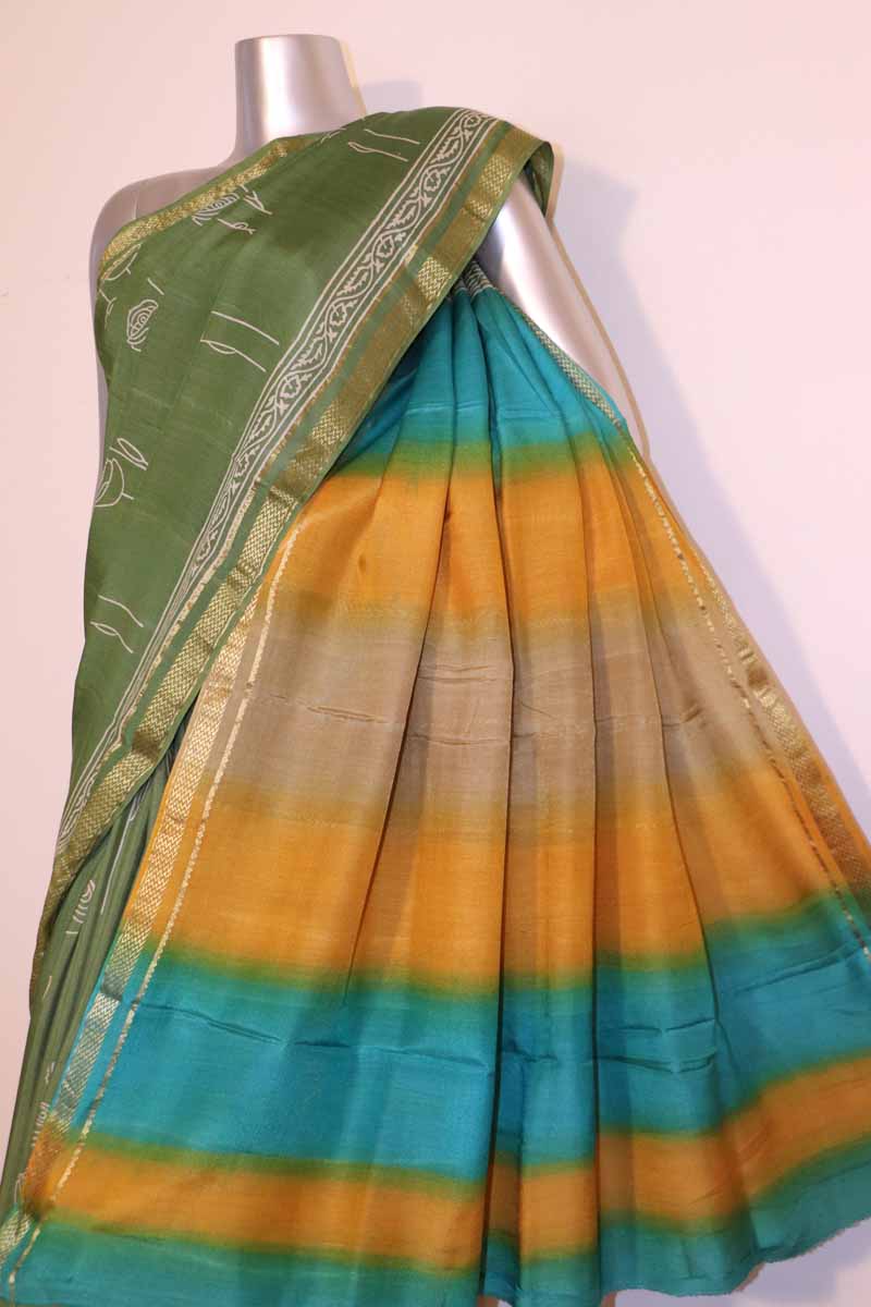 Exclusive Printed Tussar Silk Saree AH203464