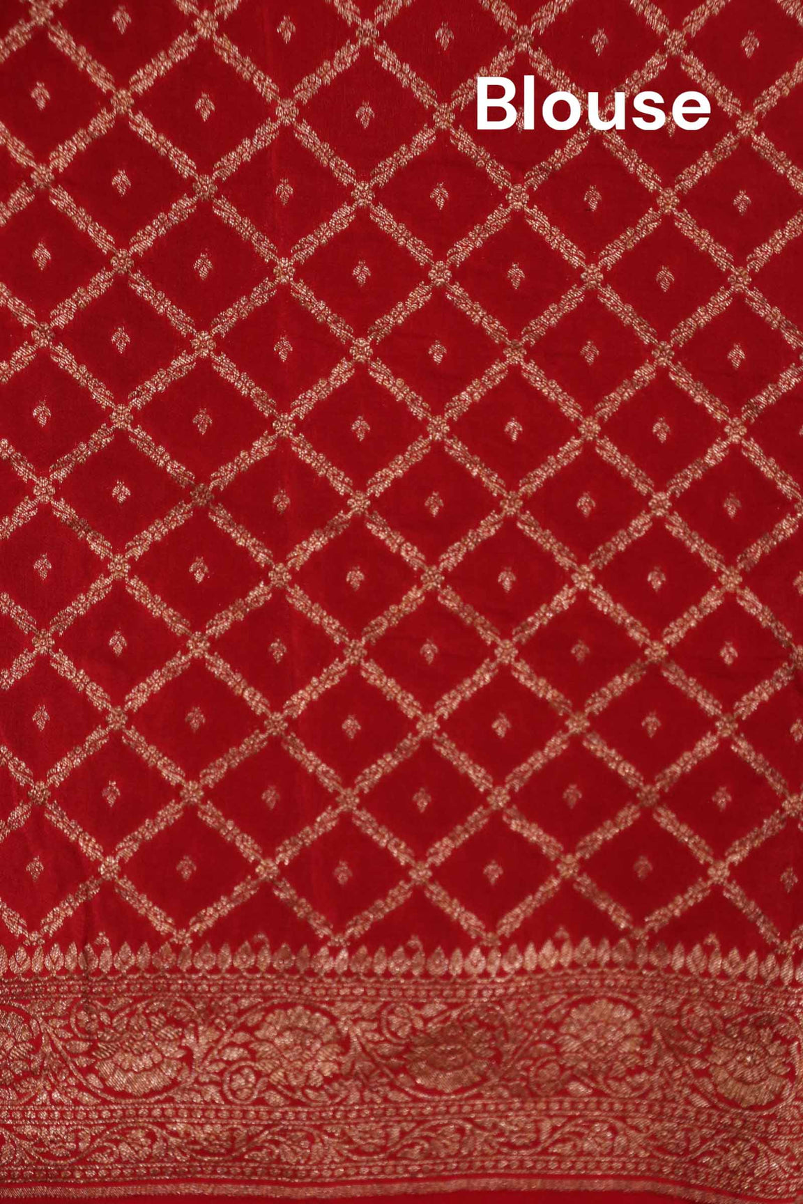 Pure Handloom Zari Butta Banarasi Crepe Silk Saree AL212238
