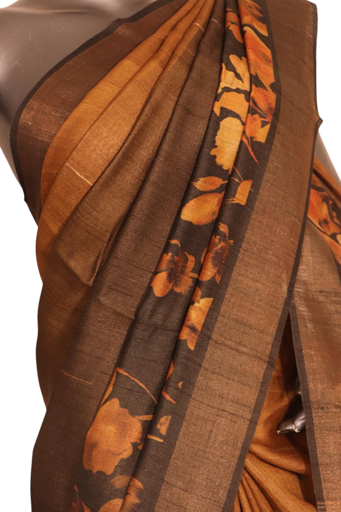 Pure Multi Shade Floral Tussar Silk Saree AK210626