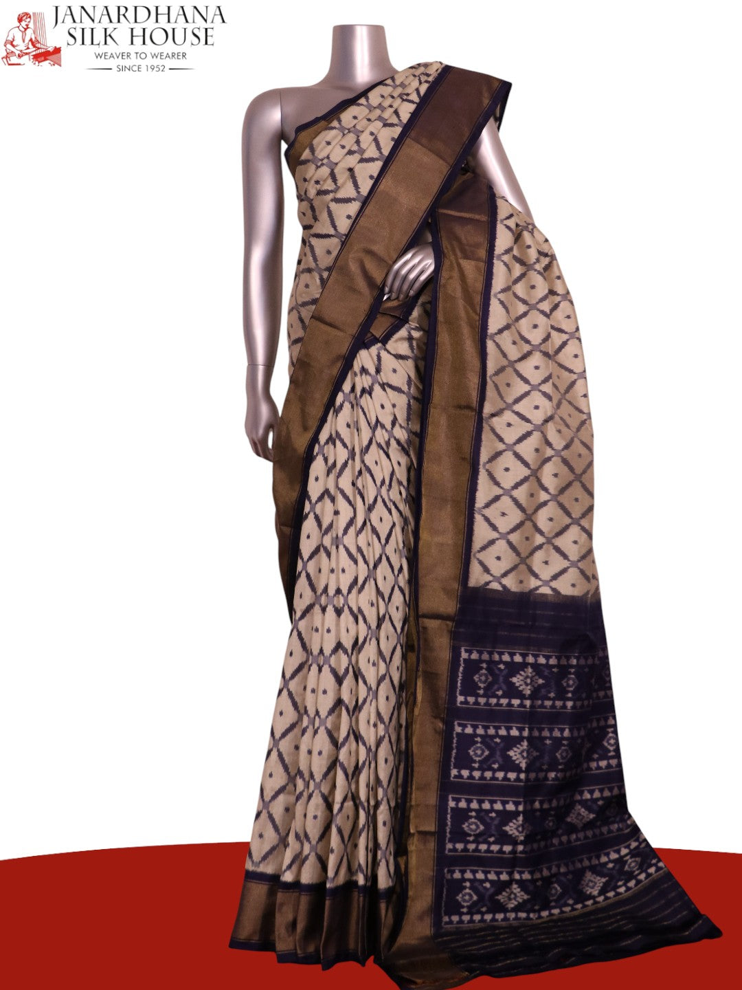 Pure Handloom Patola Ikat Silk Saree AL211716