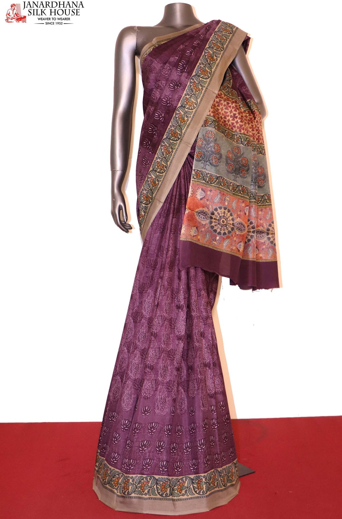Designer Printed Pure Silk Saree AI207487