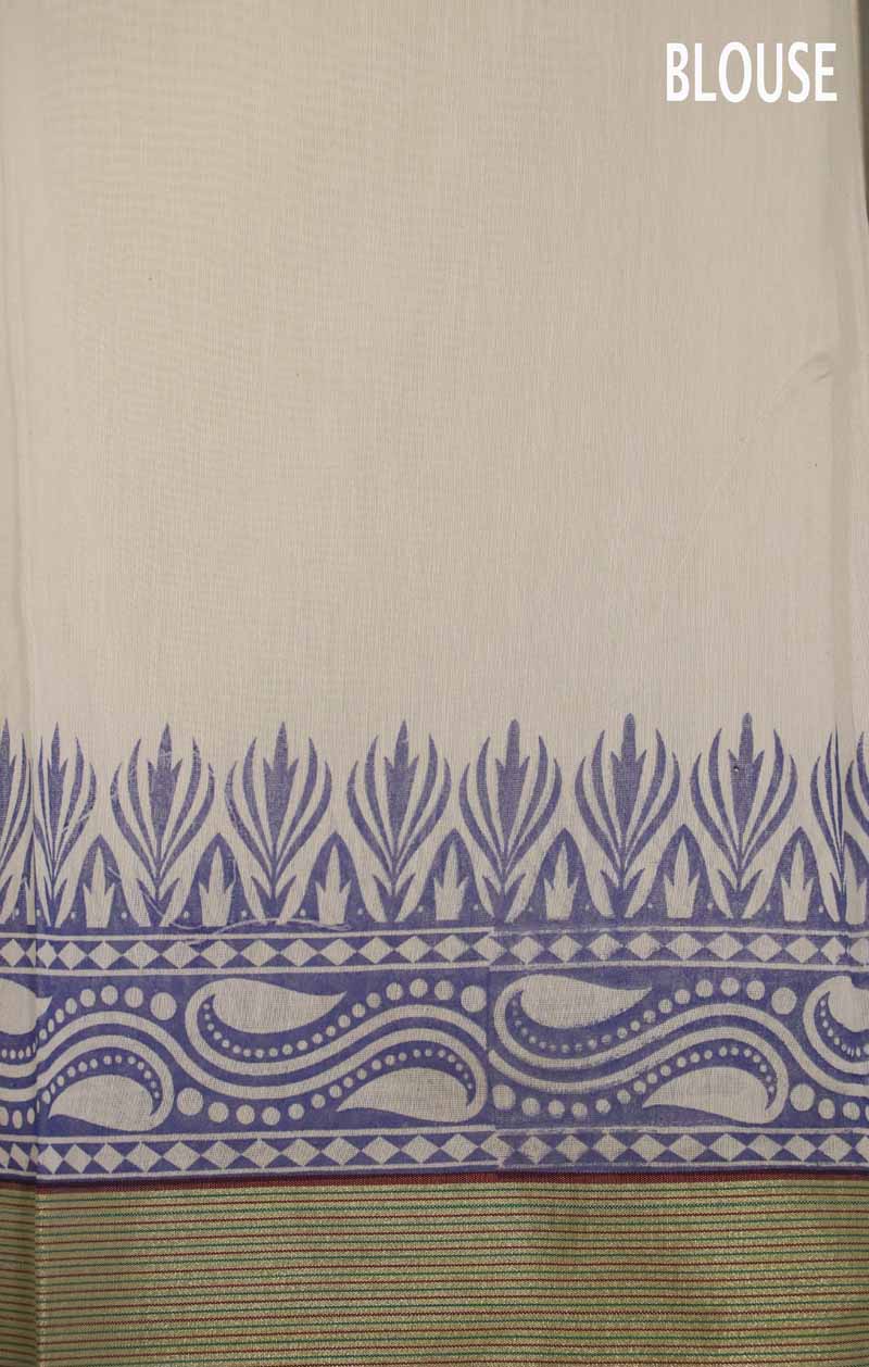 Printed Pure Cotton Saree AB201172