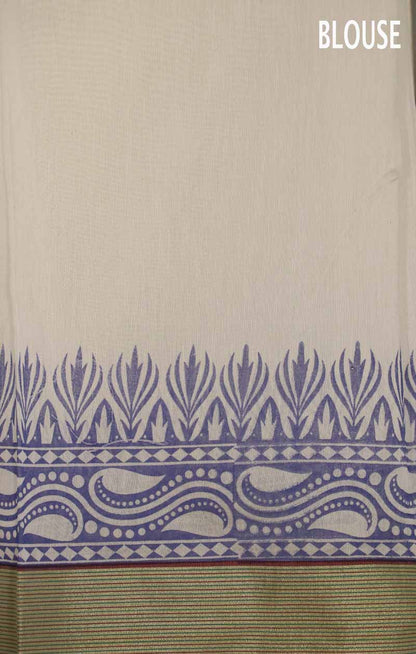 Printed Pure Cotton Saree AB201172