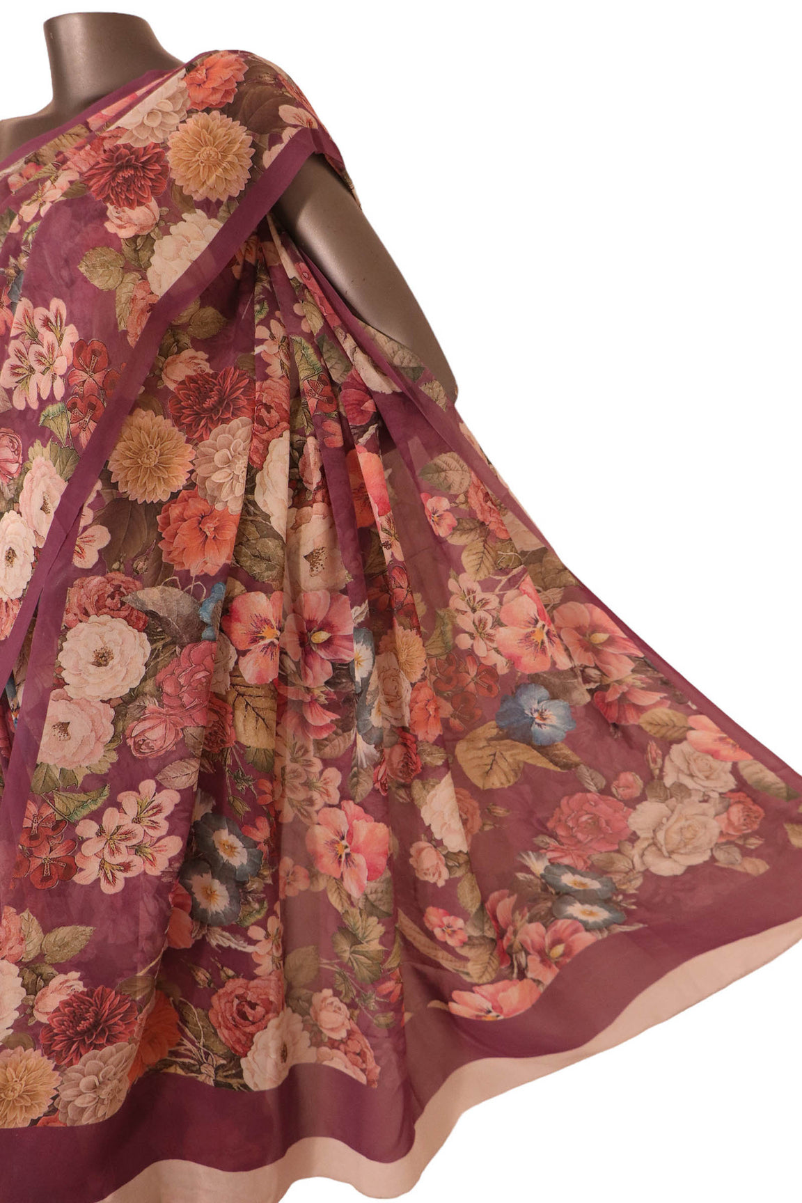 Designer Exclusive Floral Pure Georgette Silk Saree AK202010
