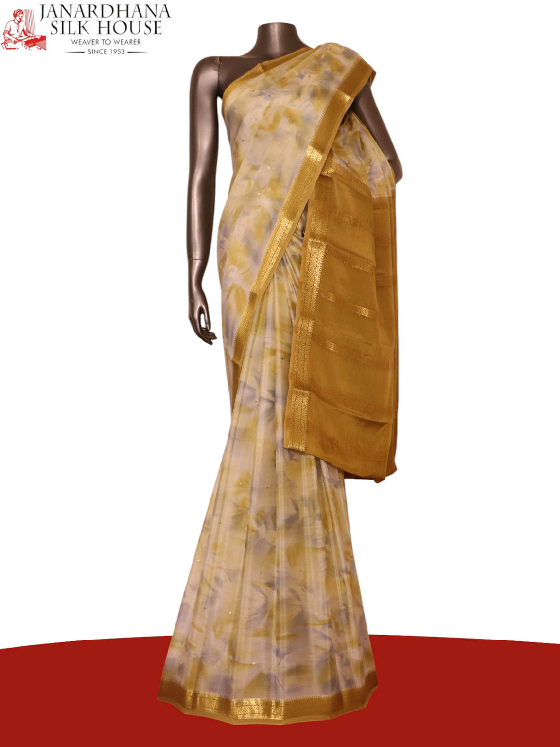 Pure Shaded Butta Mysore Crepe Silk Saree AK208967