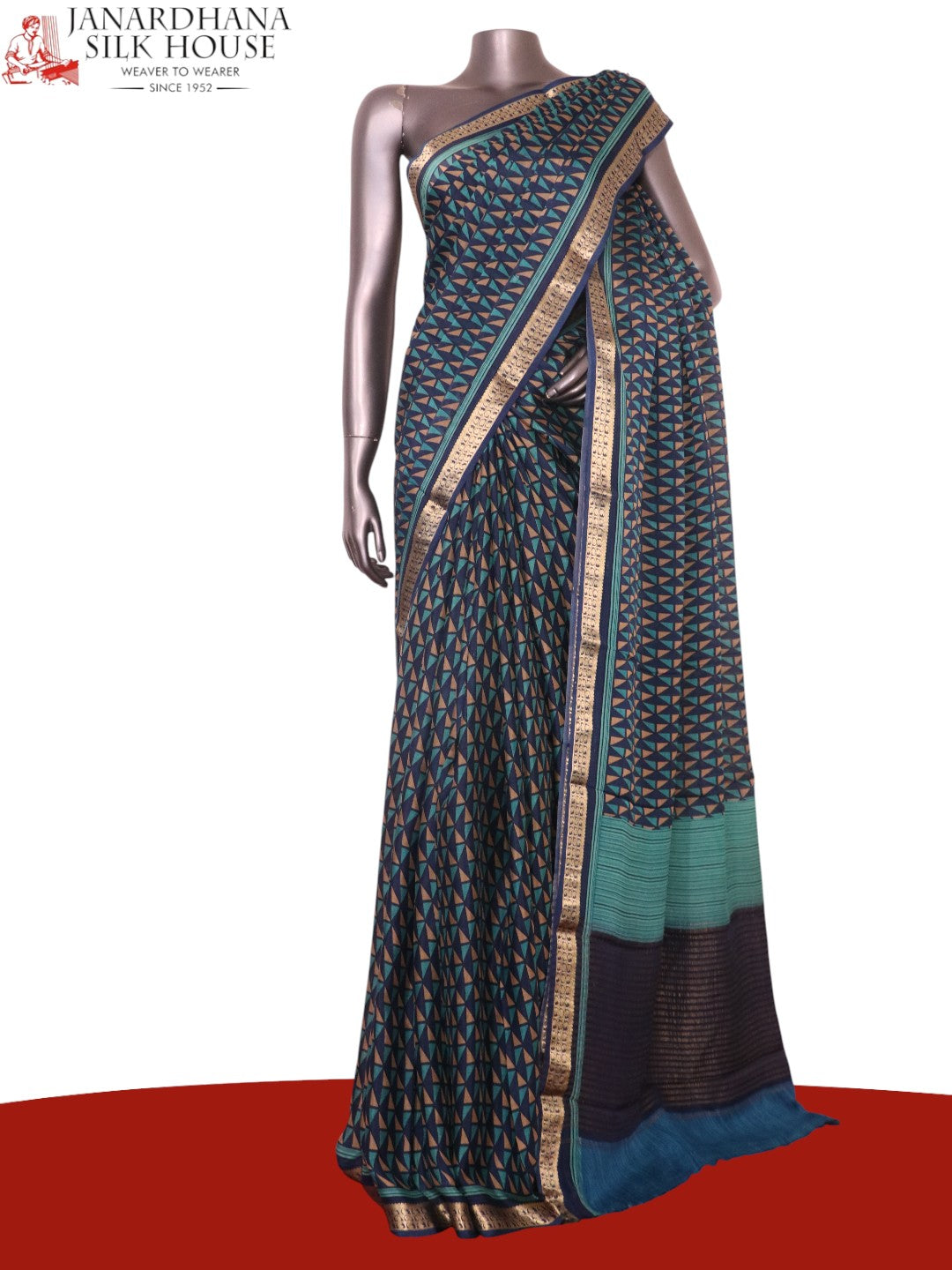 Pure Floral Zari Crepe Silk Saree AL206140
