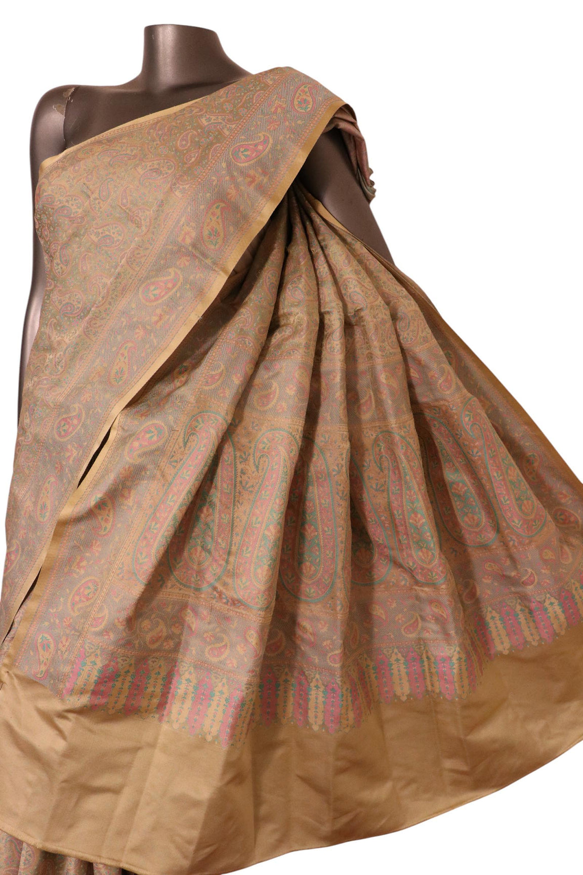 Exquisite Handloom Jamawar Tanchoi Silk Saree-Master Weaves AL200376