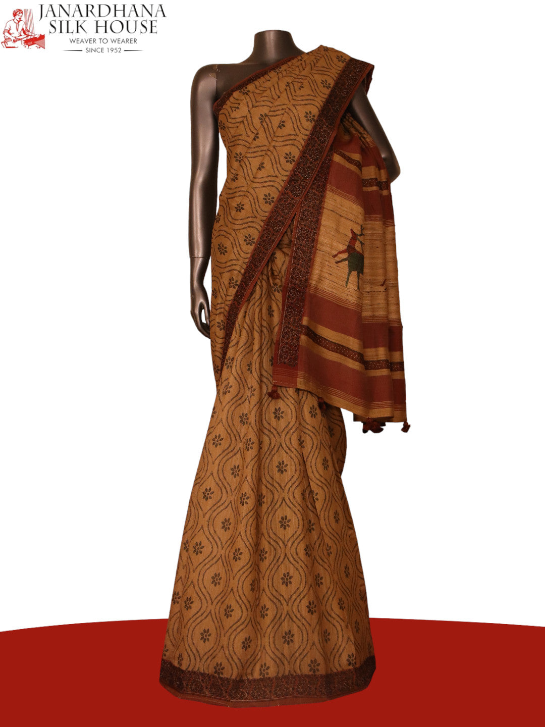 Pure Exclusive Pallu Tussar Silk Saree AJ205765