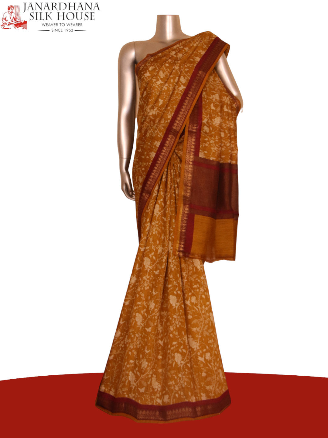 Floral Exclusive Pure Tussar Silk Saree AJ207695
