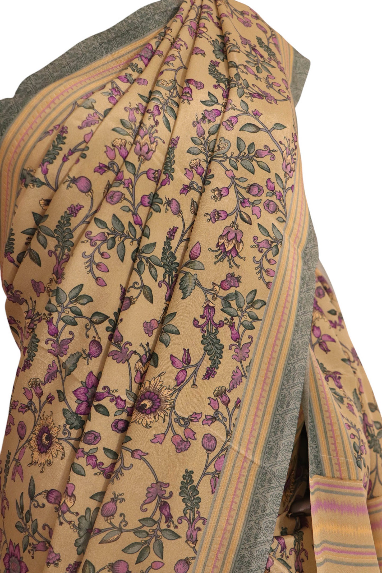 floral exclusive pure crepe silk saree ak205650