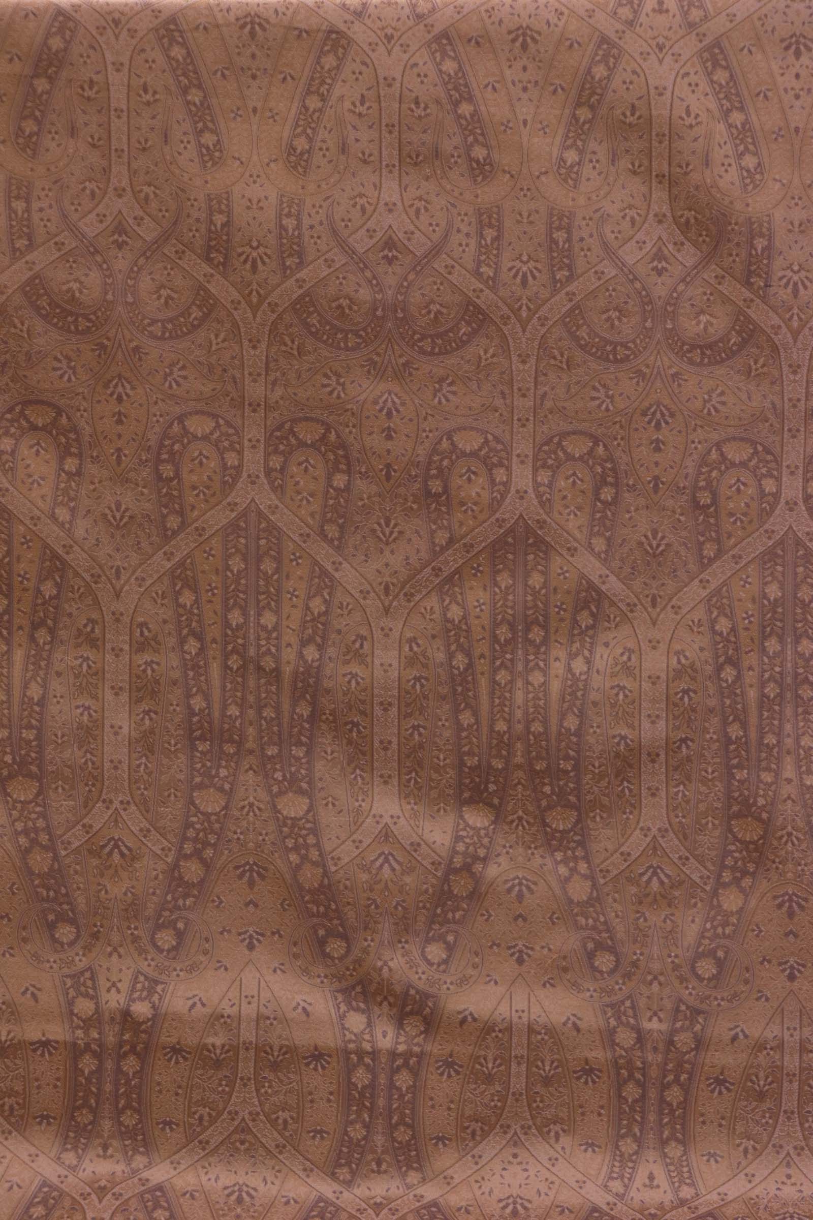 Handloom Pure Silk Jamawar Fabric AK204595