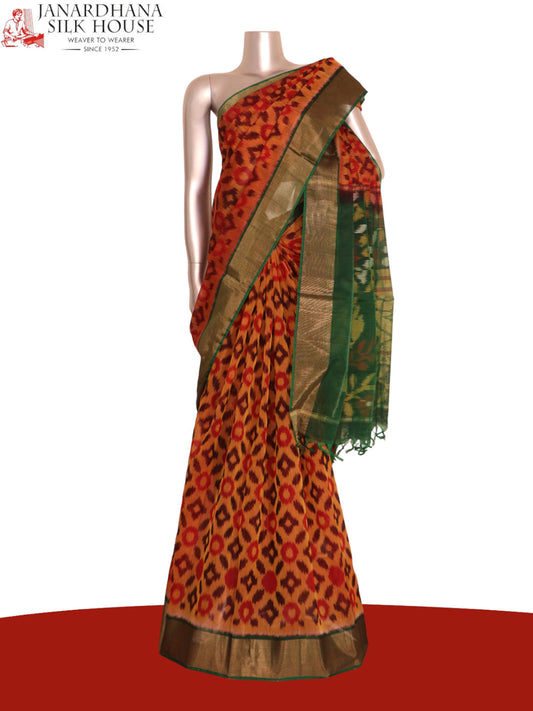 Exclusive Pochampally Silk Cotton Saree AK200066