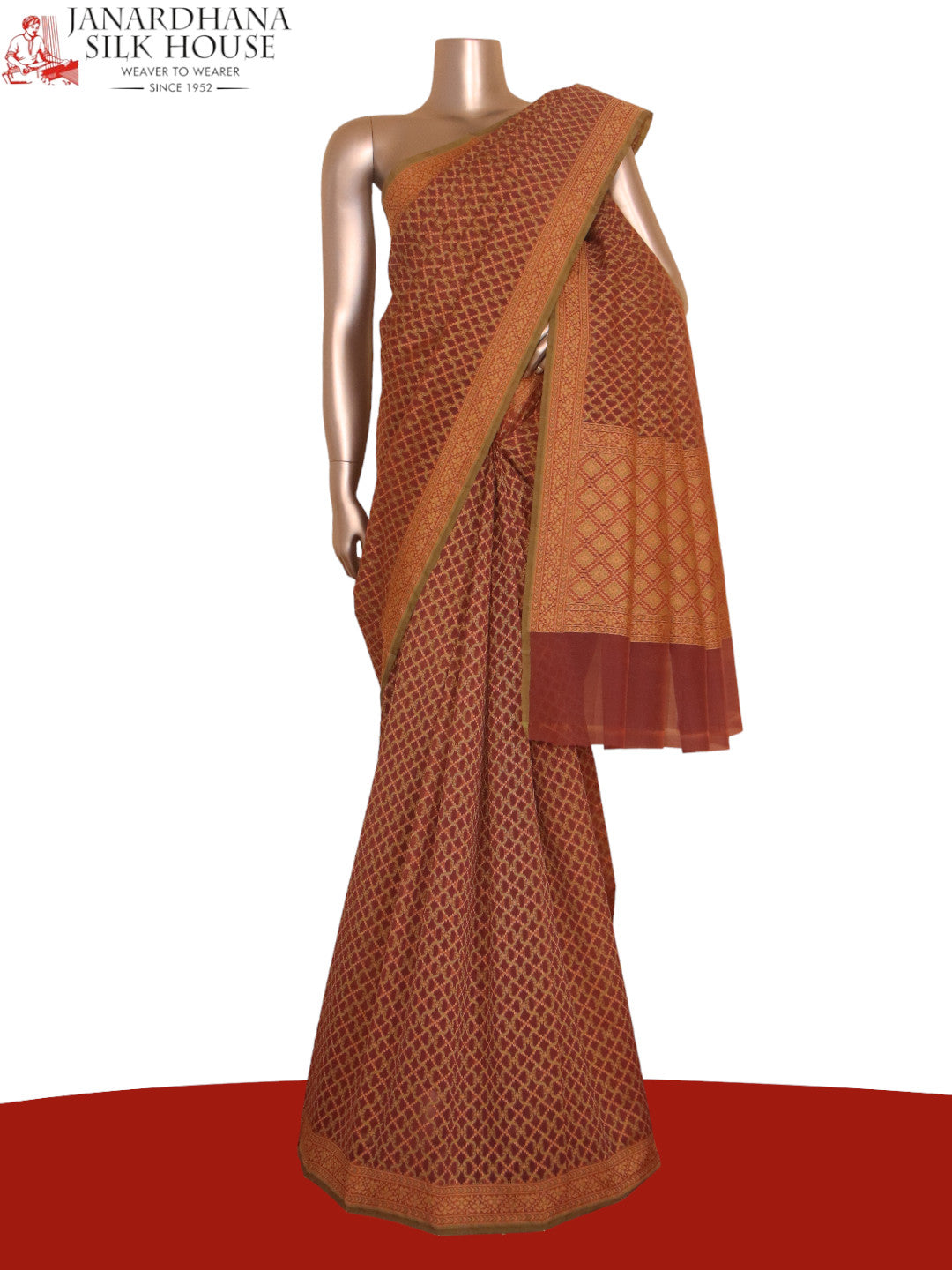 Handloom Banarasi Kora Cotton Saree AJ202541