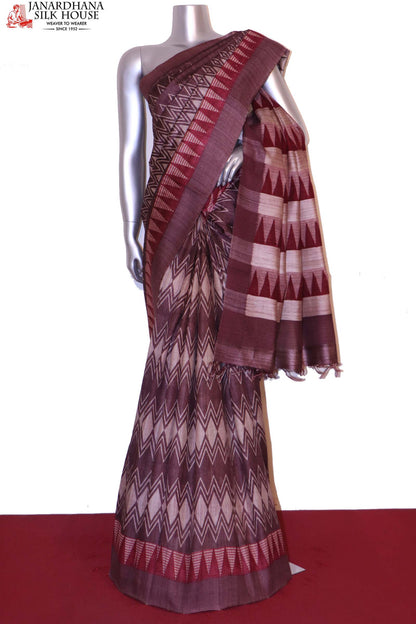 Pure Tussar Silk Saree AI207375