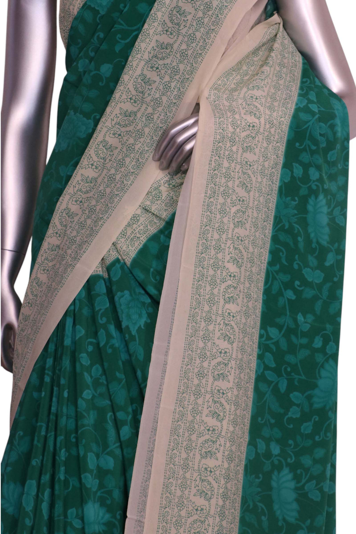 Floral  Pure Crepe Silk Saree AL202191