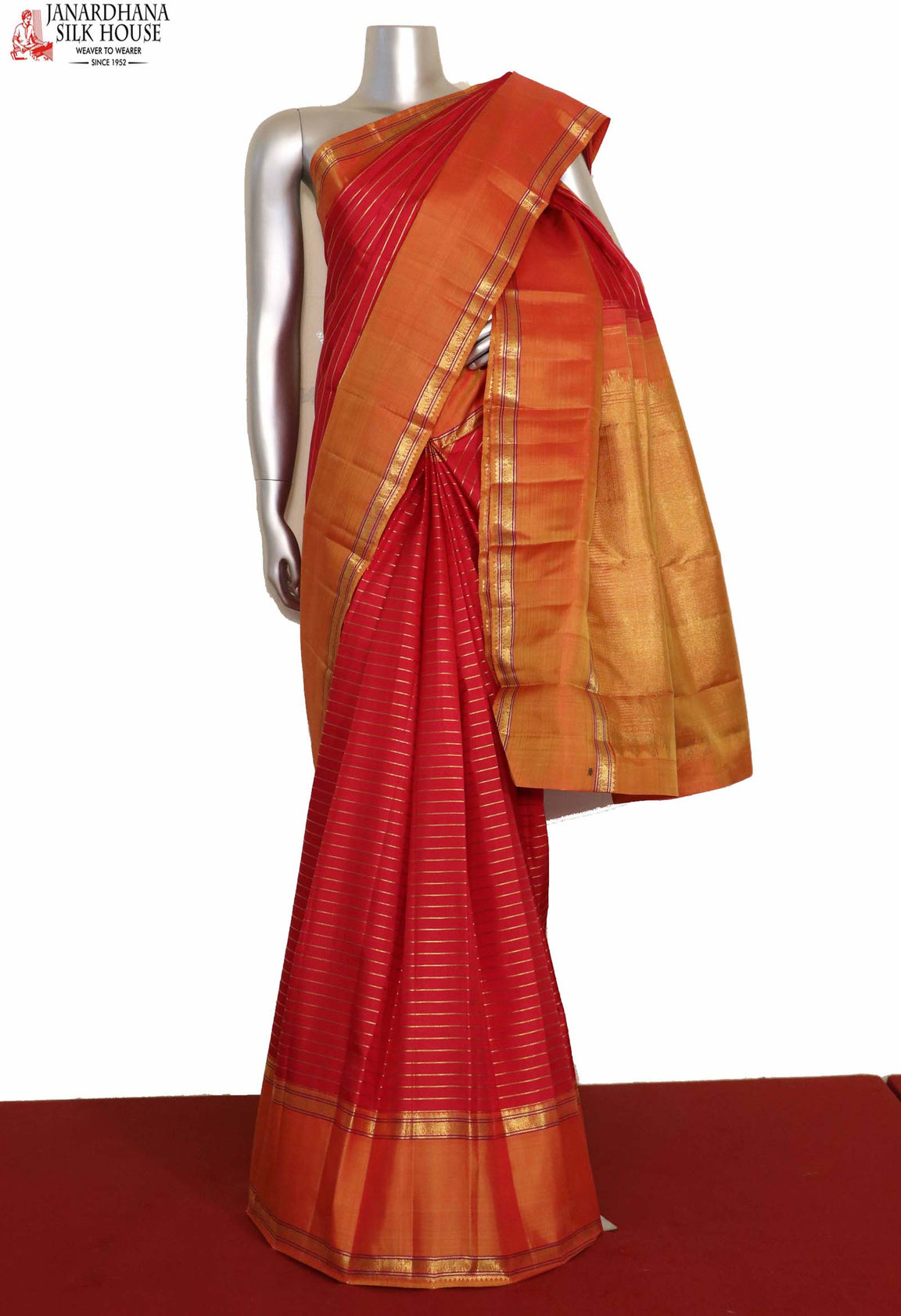 Zari Veldhari Wedding Kanchipuram Silk Saree AJ201401