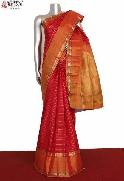 Zari Veldhari Wedding Kanchipuram Silk Saree AJ201401