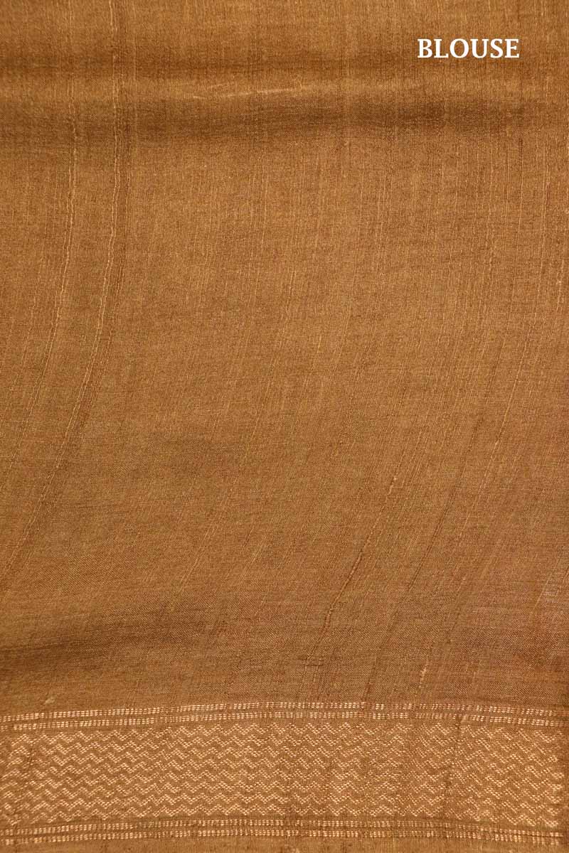 Handloom Printed Tussar Silk Saree AI209151