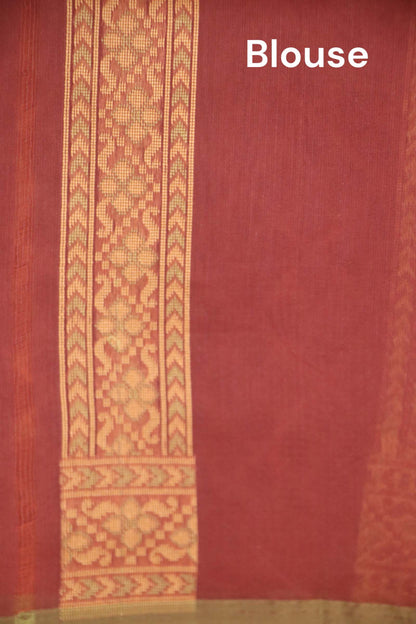Handloom Banarasi Kora Cotton Saree AJ202541