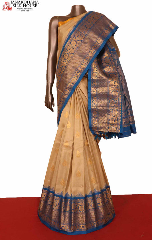 Grand &amp; Ganga Jamuna Handloom Pure Gadwal Silk Saree AG207199