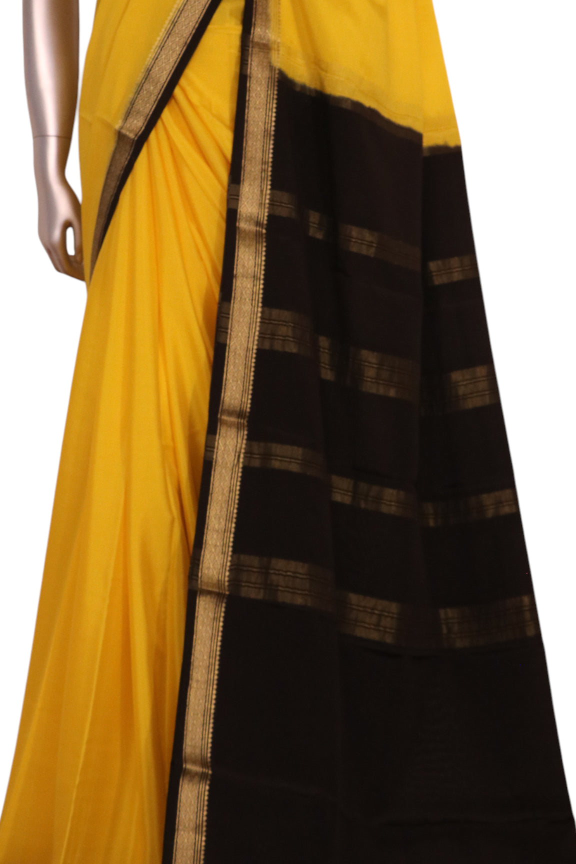 Pure Contrast Mysore Crepe Silk Saree AK212438