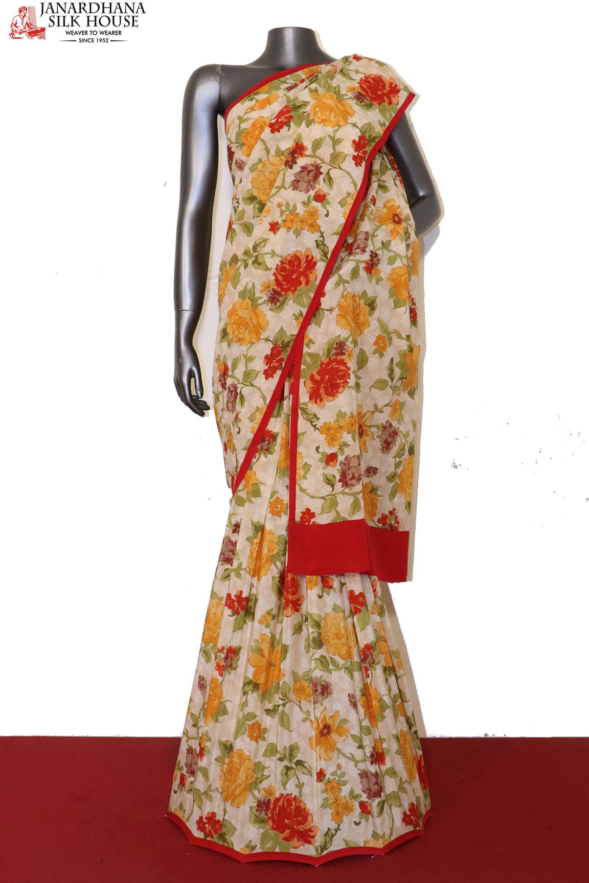 Printed Pure Crepe Silk Saree AJ201310