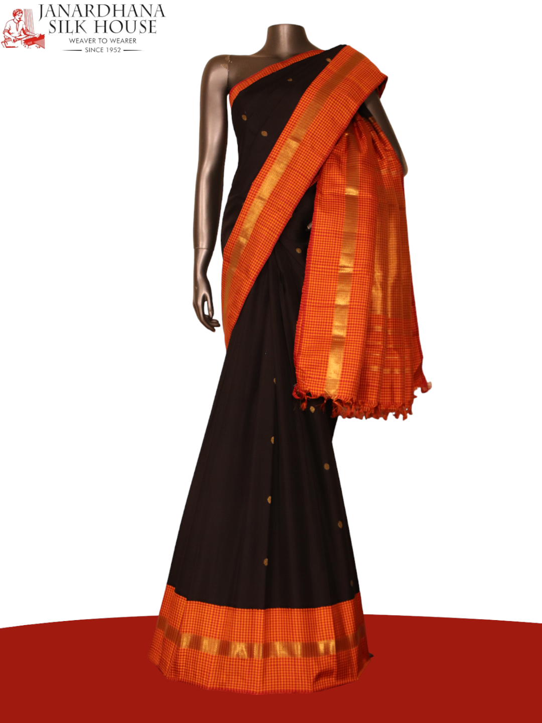 Exclusive Black Kanjeevaram Silk Saree AJ203280