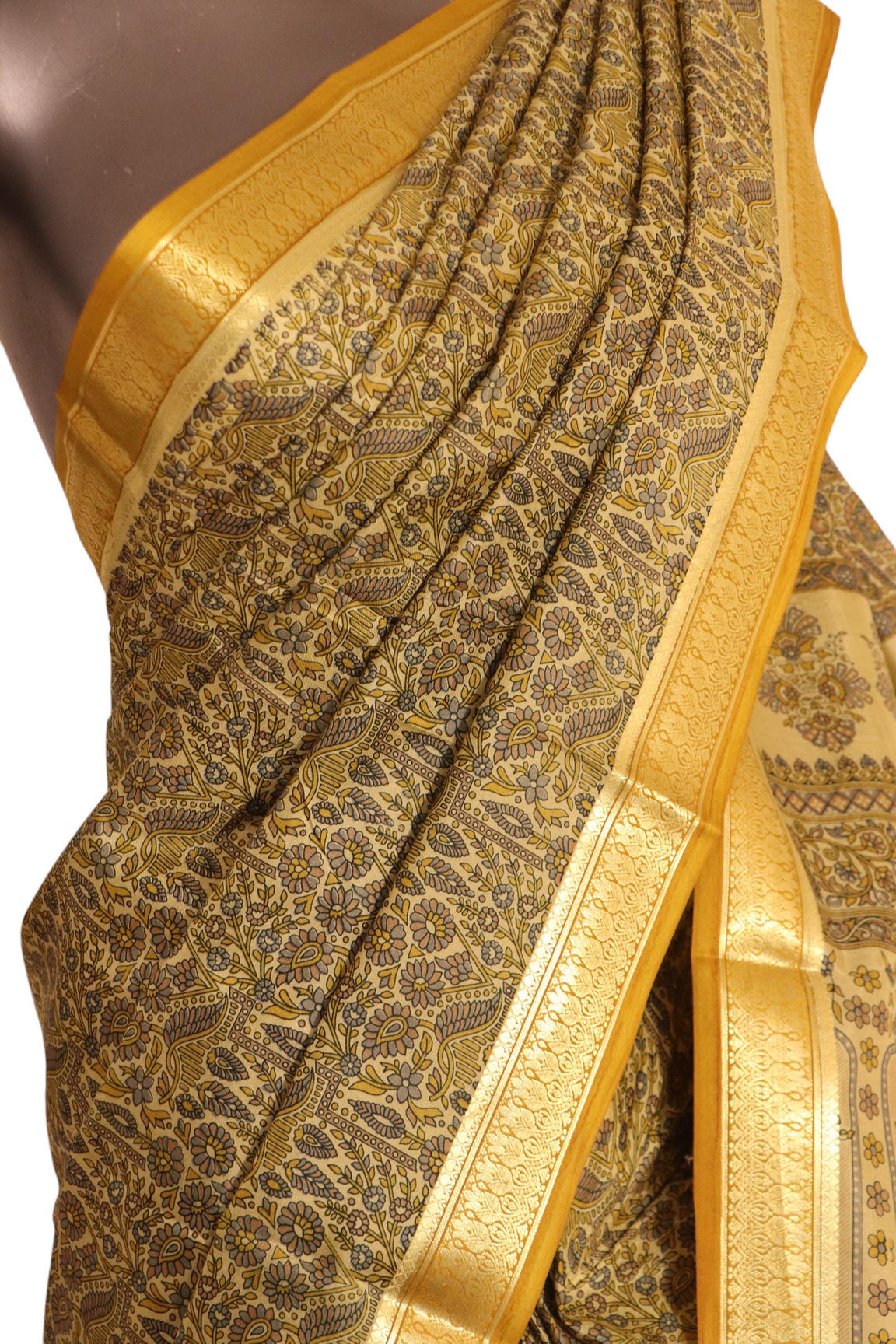 Pure Abstract Printed Silk Saree AK202439