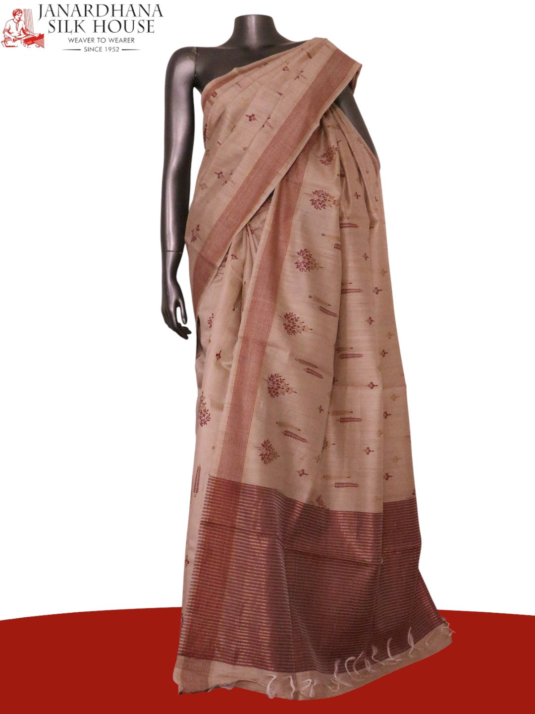 Handloom Pure Tussar Silk Saree AL203724