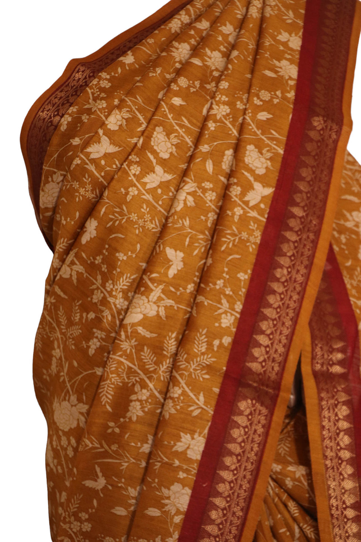 Floral Exclusive Pure Tussar Silk Saree AJ207695