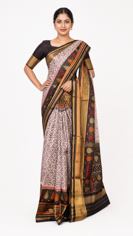 Pure Handloom Patola Ikat Silk Saree AL200444