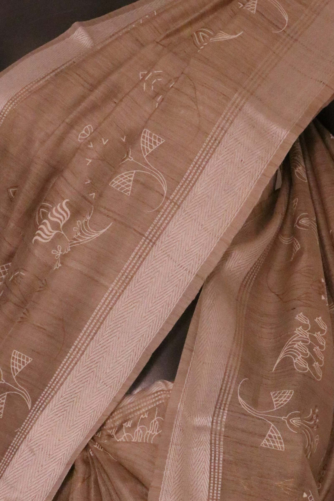 Handloom Pure Tussar Silk Saree AL203705