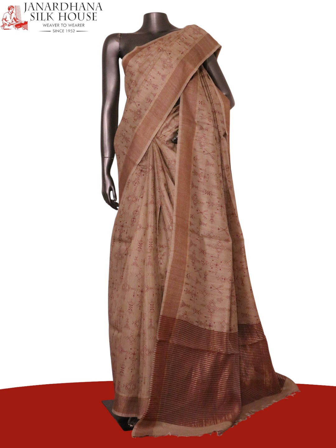 Handloom Pure Tussar Silk Saree AL203721