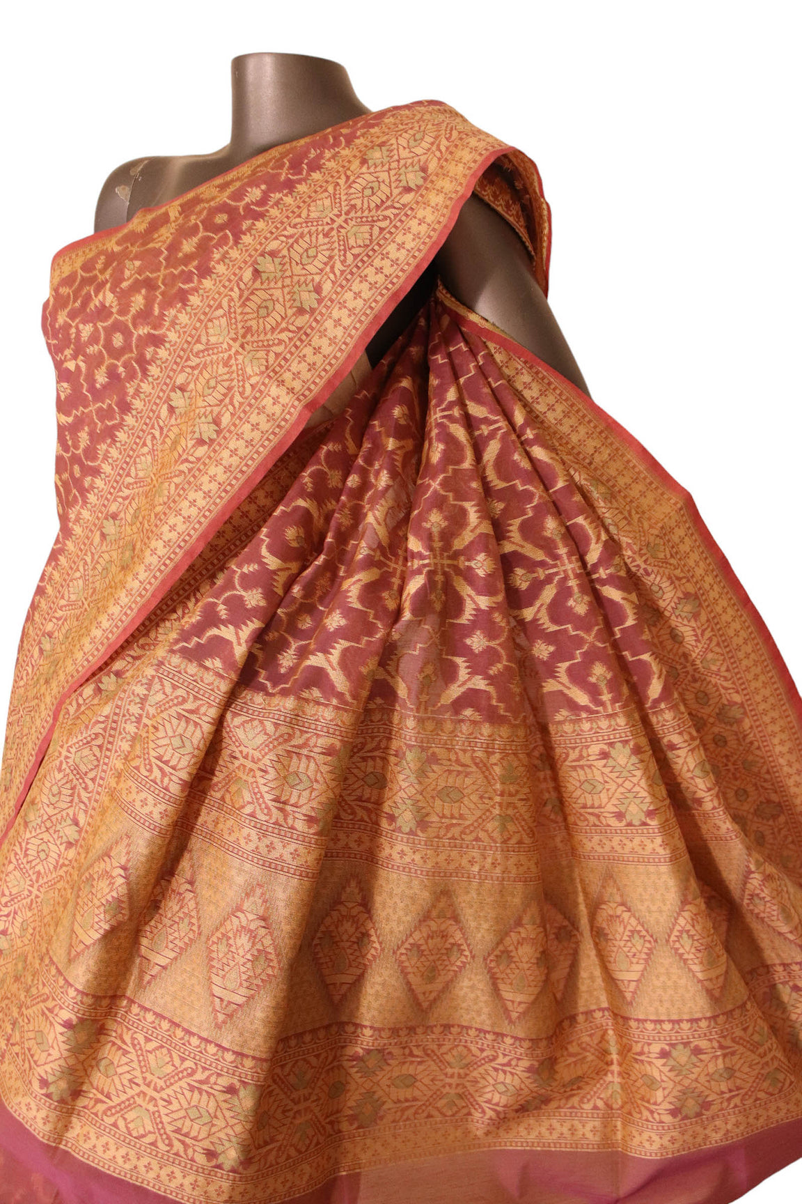 Handloom Banarasi Kora Cotton Saree AJ202538