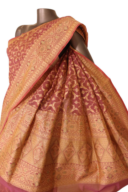 Handloom Banarasi Kora Cotton Saree AJ202538