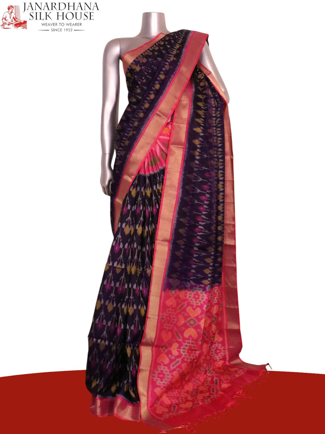 Designer Exclusive Handloom Ikat Soft Silk Saree AL211561