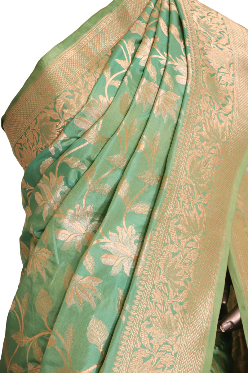 Designer Floral Wedding Banarasi Silk Saree AJ202665